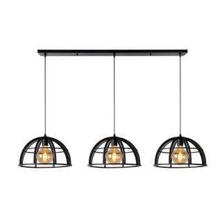 Lucide DIKRA - Suspension - Ø 40 cm - 3xE27 - Noir