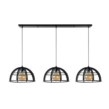 Lucide DIKRA - Suspension - Ø 40 cm - 3xE27 - Noir
