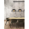 Lucide DIKRA - Suspension - Ø 40 cm - 3xE27 - Noir