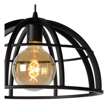 Lucide DIKRA - Suspension - Ø 40 cm - 3xE27 - Noir