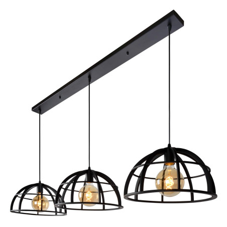 Lucide DIKRA - Suspension - Ø 40 cm - 3xE27 - Noir