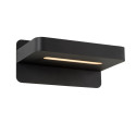 Lucide ATKIN - Lampe de chevet / Applique mural - LED - 1x6W 3000K - Point de rechargement USB - Noir