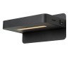 Lucide ATKIN - Lampe de chevet / Applique mural - LED - 1x6W 3000K - Point de rechargement USB - Noir