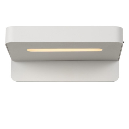 Lucide ATKIN - Lampe de chevet / Applique mural - LED - 1x6W 3000K - Point de rechargement USB - Blanc