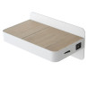 Lucide ATKIN - Lampe de chevet / Applique mural - LED - 1x6W 3000K - Point de rechargement USB - Blanc