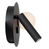 Lucide MATIZ - Lampe de chevet / Applique mural - Ø 16,5 cm - LED - 3000K - Point de rechargement USB - Noir