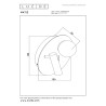 Lucide MATIZ - Lampe de chevet / Applique mural - Ø 16,5 cm - LED - 3000K - Point de rechargement USB - Noir