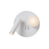 Lucide MATIZ - Lampe de chevet / Applique mural - Ø 16,5 cm - LED - 3000K - Point de rechargement USB - Blanc
