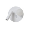 Lucide MATIZ - Lampe de chevet / Applique mural - Ø 16,5 cm - LED - 3000K - Point de rechargement USB - Blanc