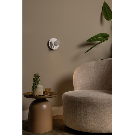 Lucide MATIZ - Lampe de chevet / Applique mural - Ø 16,5 cm - LED - 3000K - Point de rechargement USB - Blanc