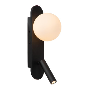 Lucide KELLY - Lampe de chevet / Applique mural - LED - 1x3,5W 3000K - Noir
