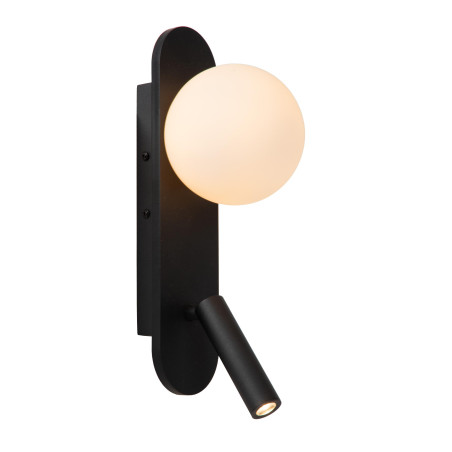 Lucide KELLY - Lampe de chevet / Applique mural - LED - 1x3,5W 3000K - Noir
