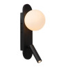 Lucide KELLY - Lampe de chevet / Applique mural - LED - 1x3,5W 3000K - Noir
