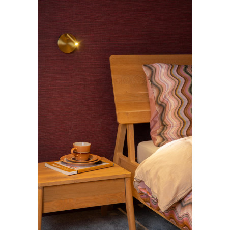 Lucide JOLIJN - Lampe de chevet / Applique mural Rechargeable - Batterie/Piles - Ø 10,2 cm - LED - 1x2W 3000K - Magnétique - Or