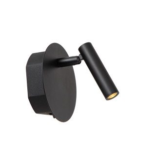 Lucide JOLIJN - Lampe de chevet / Applique mural Rechargeable - Batterie/Piles - Ø 10,2 cm - LED - 1x2W 3000K - H 9 cm - Noir