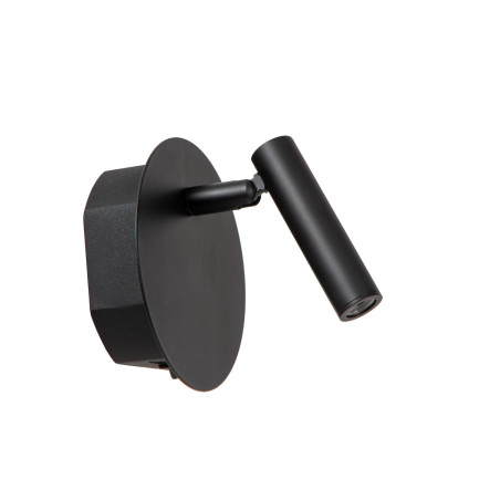 Lucide JOLIJN - Lampe de chevet / Applique mural Rechargeable - Batterie/Piles - Ø 10,2 cm - LED - 1x2W 3000K - H 9 cm - Noir