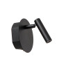 Lucide JOLIJN - Lampe de chevet / Applique mural Rechargeable - Batterie/Piles - Ø 10,2 cm - LED - 1x2W 3000K - H 9 cm - Noir