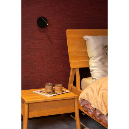 Lucide JOLIJN - Lampe de chevet / Applique mural Rechargeable - Batterie/Piles - Ø 10,2 cm - LED - 1x2W 3000K - H 9 cm - Noir