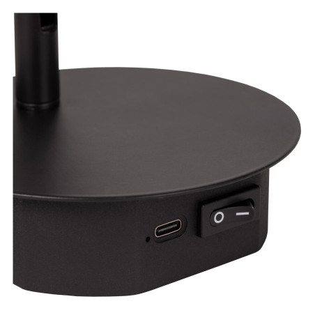 Lucide JOLIJN - Lampe de chevet / Applique mural Rechargeable - Batterie/Piles - Ø 10,2 cm - LED - 1x2W 3000K - H 9 cm - Noir