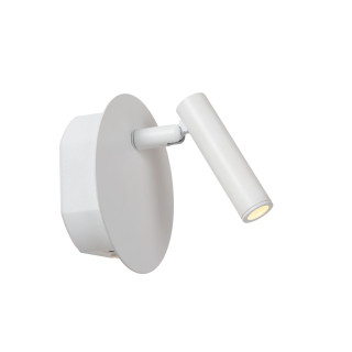 Lucide JOLIJN - Lampe de chevet / Applique mural Rechargeable - Batterie/Piles - Ø 10,2 cm - LED - 1x2W 3000K - H 9 cm - Blanc