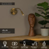 Lucide JOLIJN - Lampe de chevet / Applique mural Rechargeable - Batterie/Piles - Ø 11 cm - LED - 1x2W 3000K - Magnétique - Or