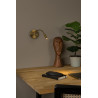 Lucide JOLIJN - Lampe de chevet / Applique mural Rechargeable - Batterie/Piles - Ø 11 cm - LED - 1x2W 3000K - Magnétique - Or