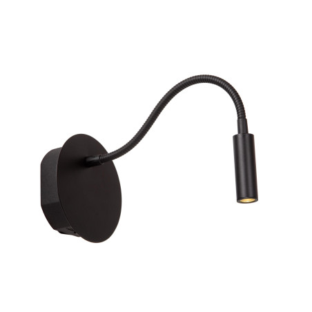 Lucide JOLIJN - Lampe de chevet / Applique mural Rechargeable - Batterie/Piles - Ø 11 cm - LED - 1x2W 3000K - Magnétique - Noir
