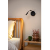 Lucide JOLIJN - Lampe de chevet / Applique mural Rechargeable - Batterie/Piles - Ø 11 cm - LED - 1x2W 3000K - Magnétique - Noir