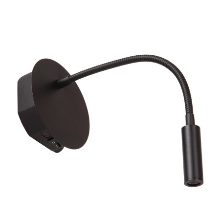 Lucide JOLIJN - Lampe de chevet / Applique mural Rechargeable - Batterie/Piles - Ø 11 cm - LED - 1x2W 3000K - Magnétique - Noir