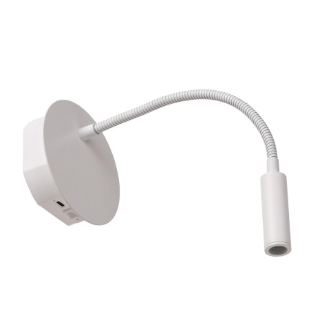 Lucide JOLIJN - Lampe de chevet / Applique mural Rechargeable - Batterie/Piles - Ø 11 cm - LED - 1x2W 3000K - Magnétique - Blanc