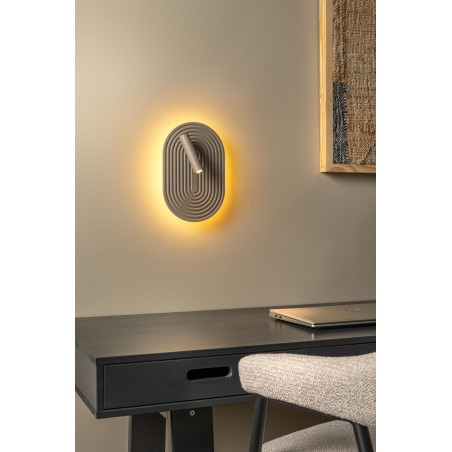 Lucide CARMINO - Applique murale - LED - 2700K - Taupe - Essential