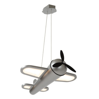 Lucide FOKKER - Suspension Chambres d'enfant - LED - 1x28W 2500K - Fer gris