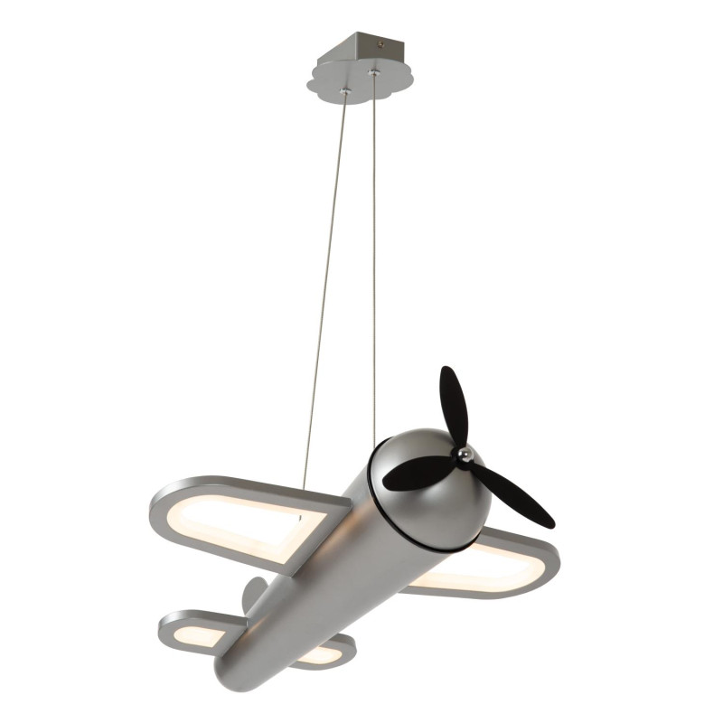 Lucide FOKKER - Suspension Chambres d'enfant - LED - 1x28W 2500K - Fer gris