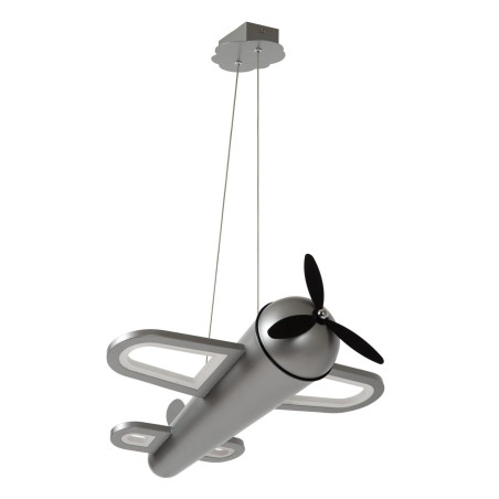 Lucide FOKKER - Suspension Chambres d'enfant - LED - 1x28W 2500K - Fer gris