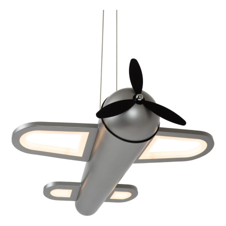 Lucide FOKKER - Suspension Chambres d'enfant - LED - 1x28W 2500K - Fer gris