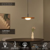 Lucide CARMINO - Suspension - Ø 38,7 cm - LED - 1x8W 2700K - Terre cuite - Essential