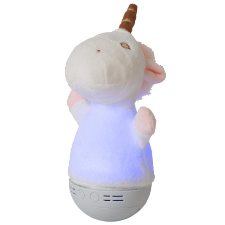 Lucide DOLLY - Veilleuse Chambres d'enfant - Piles - LED - 1x3W 2700K - Avec fonctionnalité musicale - Blanc