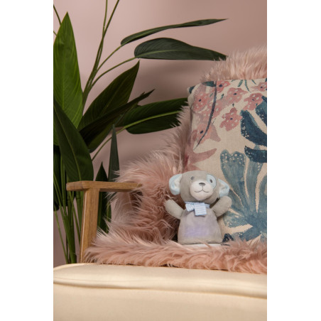 Lucide DOLLY - Veilleuse Chambres d'enfant - Piles - LED - 1x3W 2700K - Avec fonctionnalité musicale - Gris