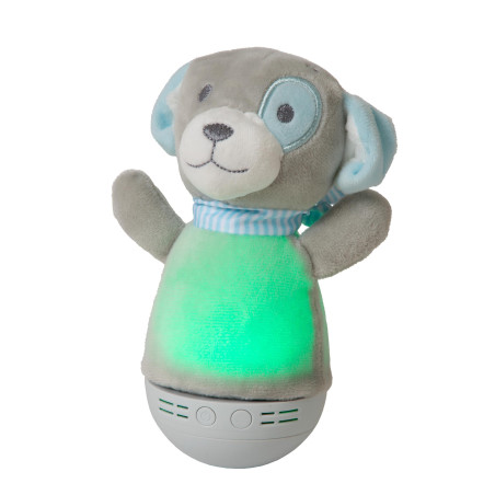 Lucide DOLLY - Veilleuse Chambres d'enfant - Piles - LED - 1x3W 2700K - Avec fonctionnalité musicale - Gris