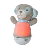 Lucide DOLLY - Veilleuse Chambres d'enfant - Piles - LED - 1x3W 2700K - Avec fonctionnalité musicale - Gris