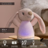 Lucide DOLLY - Veilleuse Chambres d'enfant - Piles - LED - 1x3W 2700K - Avec fonctionnalité musicale - Rose