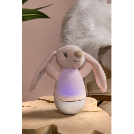 Lucide DOLLY - Veilleuse Chambres d'enfant - Piles - LED - 1x3W 2700K - Avec fonctionnalité musicale - Rose