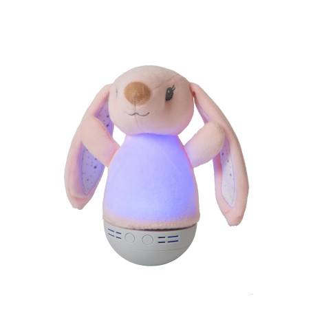 Lucide DOLLY - Veilleuse Chambres d'enfant - Piles - LED - 1x3W 2700K - Avec fonctionnalité musicale - Rose