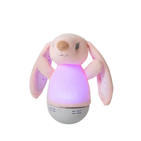 Lucide DOLLY - Veilleuse Chambres d'enfant - Piles - LED - 1x3W 2700K - Avec fonctionnalité musicale - Rose