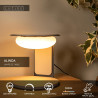 Lucide ALINDA - Lampe de table - Ø 20 cm - LED Dim. - 1x9W 3000K - Taupe - Essential