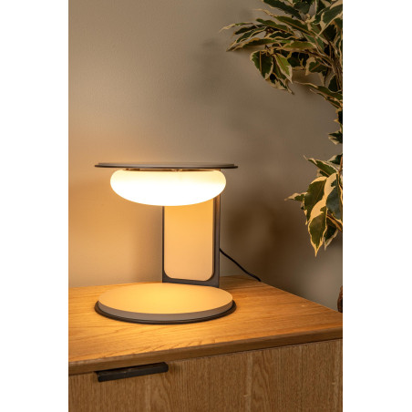 Lucide ALINDA - Lampe de table - Ø 20 cm - LED Dim. - 1x9W 3000K - Taupe - Essential