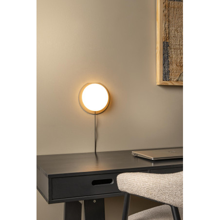 Lucide ALINDA - Lampe de table - Ø 20 cm - LED Dim. - 1x9W 3000K - Taupe - Essential