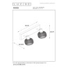 Lucide MAREN - Spot plafond - 2xE14 - Or Mat / Laiton