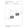 Lucide MAREN - Spot plafond - 2xE14 - Noir