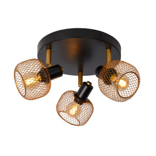 Lucide MAREN - Spot plafond - Ø 37 cm - 3xE14 - Or Mat / Laiton